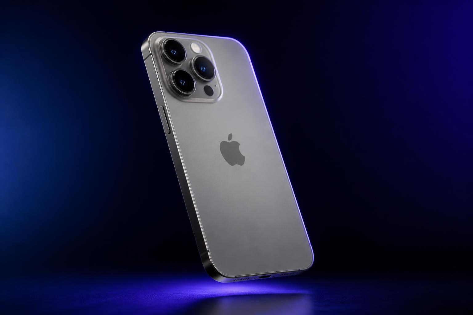 iPhone Pro en iluminación índigo